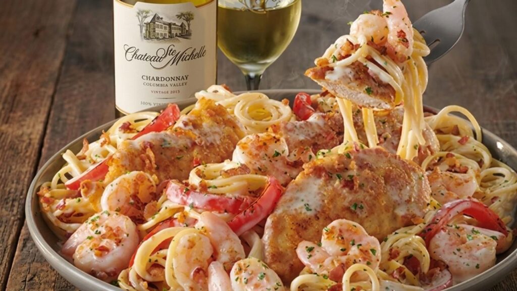 Chicken and Shrimp Carbonara