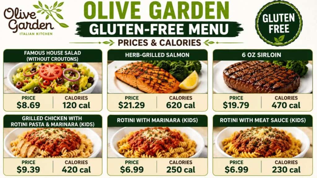 Olive Garden Gluten Free Menu