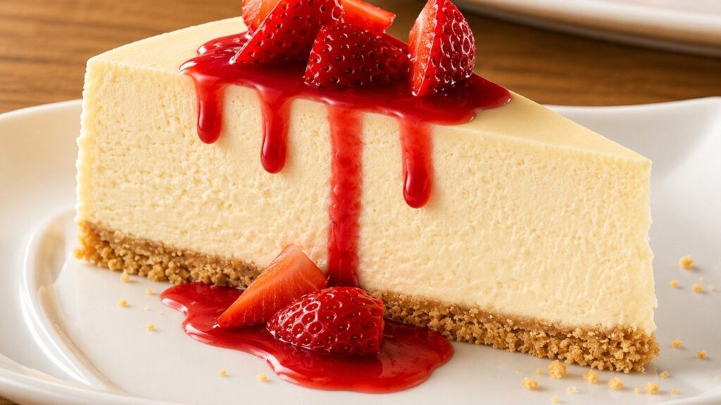 Sicilian Cheesecake with Strawberry Topping (V)