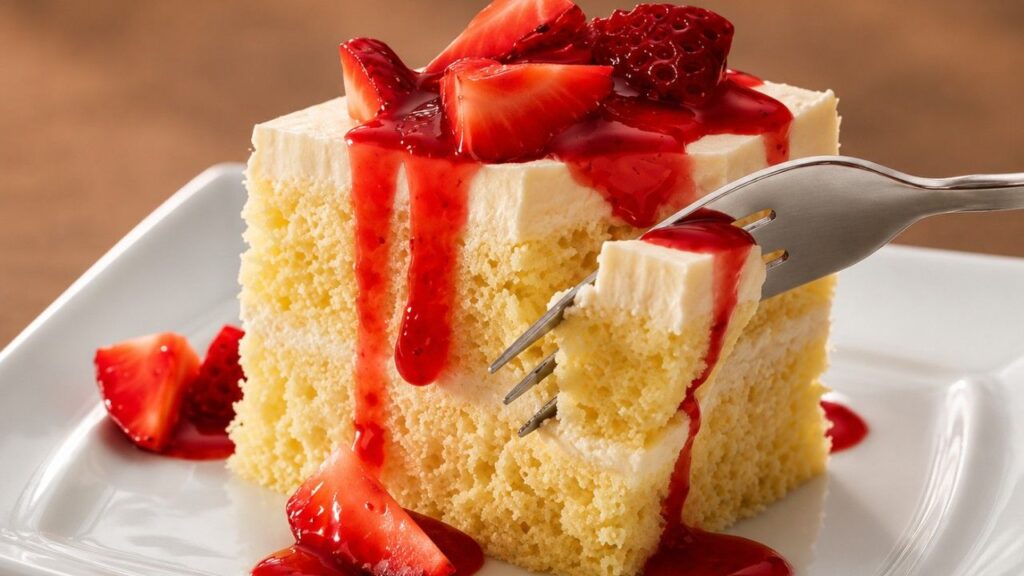 Strawberry Cream Cake (V)