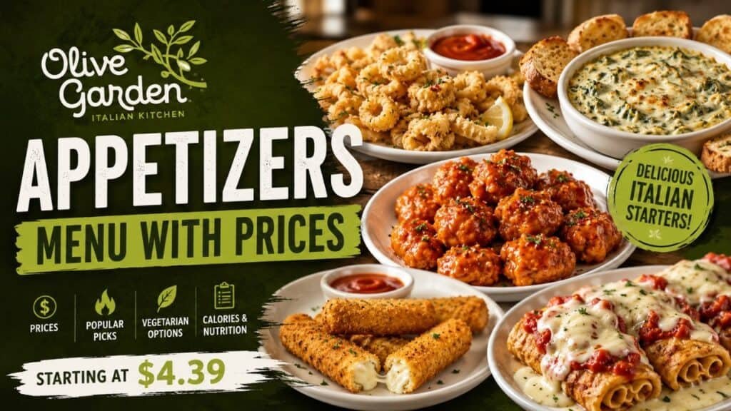 olive garden appetizers menu