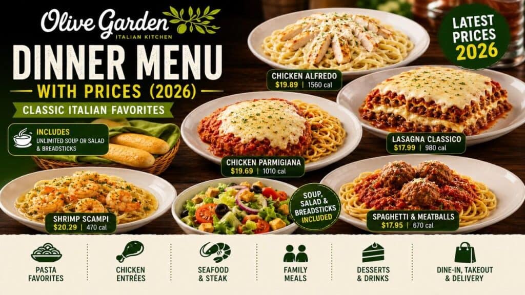 olive garden dinner menu