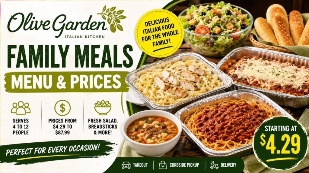 Olive Garden Family Meals Menu